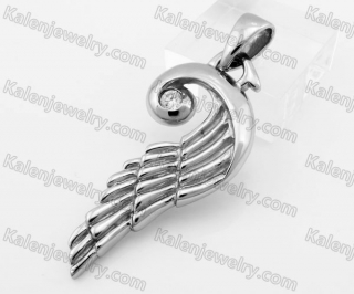 Stainless Steel Wing Pendant KJP600110