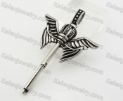 Stainless Steel Wings Crown Magic Wand Pendant KJP600131