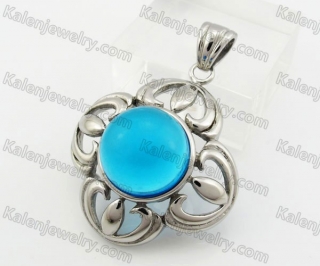 Stainless Steel Blue Stone Pendant KJP600172