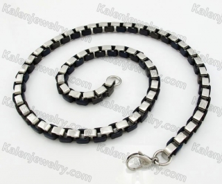 8mm Wide Half Black Big Box Chain KJN600003