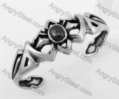 Stainless Steel Zircon Biker Bangle KJB350092