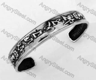 Stainless Steel Biker Bangle KJB350095