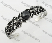 Stainless Steel Black Zircon Bangle KJB350103