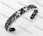 Stainless Steel Black Zircon Bangle KJB350110