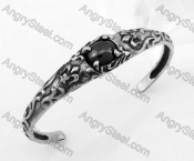 Stainless Steel Black Zircon Bangle KJB350124