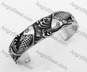 Stainless Steel Pisces Bangle KJB350126