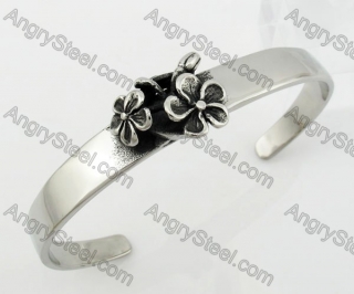 Stainless Steel Flower Bangle KJB350132