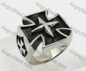 Stainless Steel Iron Cross Ring KJR350270