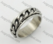 Stainless Steel Biker Rotatable Ring KJR350274