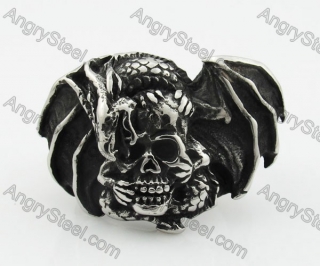 Stainless Steel Skull Ring KJR350279