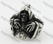 Stainless Steel Skull Ring KJR350280