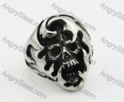 Stainless Steel Skull Ring KJR350282