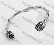 Stainless Steel Rose Bangle KJB350080