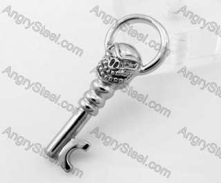 Stainless Steel Skull Key Pendant KJP330134