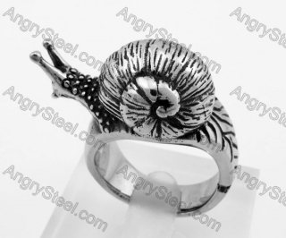 Stainless Steel Snail Ring KJR370545