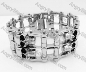 34mm Wide 228mm Long Skull Biker Chain Bracelet KJB360017