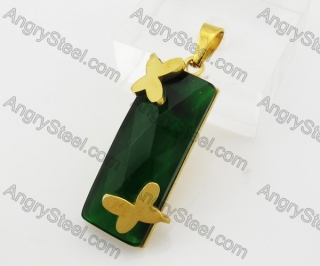 Green Stone Pendant KJP200016