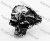 Stainless Steel Skull Ring KJR100041