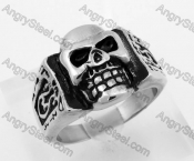 Stainless Steel Skull Ring KJR100043