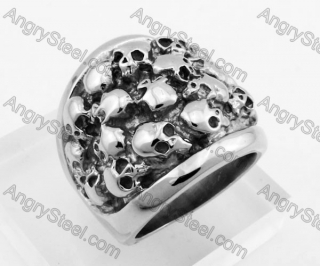 Stainless Steel Skull Ring KJR100052