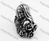 Stainless Steel Rose Ghost Ring KJR350287