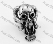 Bigger Stainless Steel Skull Ring KJR350289