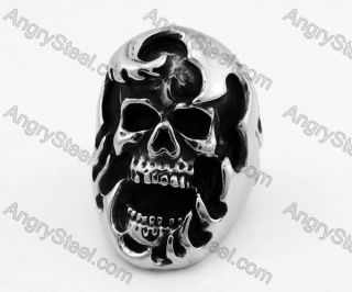 Stainless Steel Skull Ring KJR350295