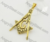 Gold Plating Steel Masonic Pendant KJP010165