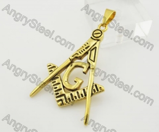 Gold Plating Steel Masonic Pendant KJP010165