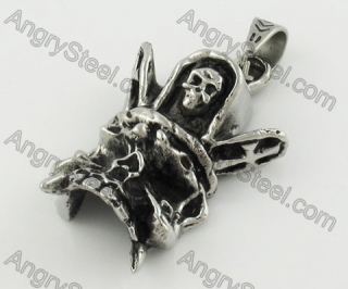 Stainless Steel Skull Pendant KJP170627