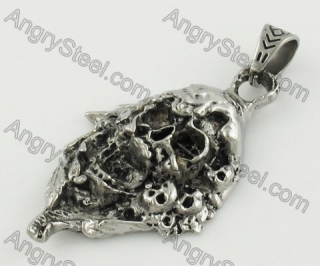 Stainless Steel Skull Pendant KJP170628