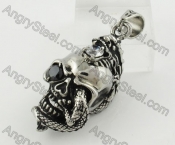 Stainless Steel Skull Pendant KJP170657