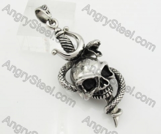 Stainless Steel Skull Pendant KJP170671