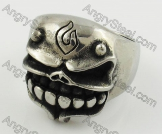 Stainless Steel Skull Ring KJR350316