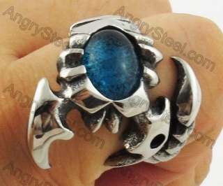 Stainless Steel Blue Stone Scorpion Ring KJR350320