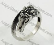 Stainless Steel Horse Ring KJR350324