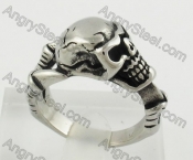 Stainless Steel Skull Ring KJR350325