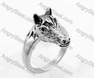 Stainless Steel Horse Ring KJR540001