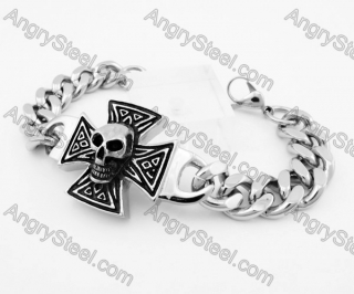 Stainless Steel Skull Bracelet KJB540053