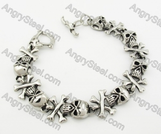 Stainless Steel Skull Bracelet KJB540056