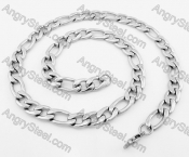 Stainless Steel Figaro Chain KJN540007