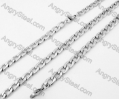 Stainless Steel Figaro Chain Set KJS540002