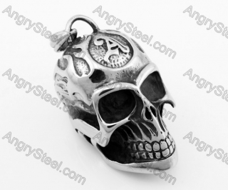 Stainless Steel Skull Pendant KJP570016