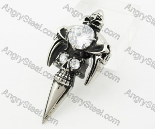 Stainless Steel Skull Pendant KJP570023