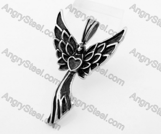 Stainless Steel Butterfly Fairy Pendant KJP570030