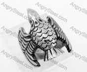 Stainless Steel Eagle Ring KJR100058