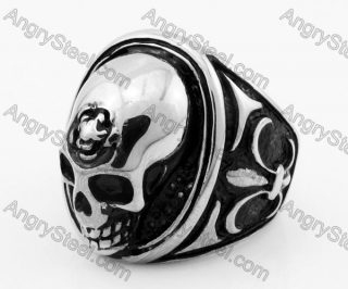 Stainless Steel Skull Ring KJR100060