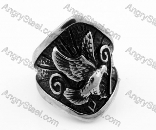 Stainless Steel Eagle Ring KJR100062