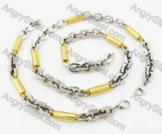 Stainless Steel Necklace and Bracelet Set KJS100072