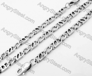 Stainless Steel Necklace and Bracelet Set KJS100074